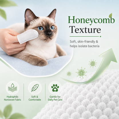 No Brush, No Battle.Dual-Sided Pet Dental Wipes for Dogs & Cats