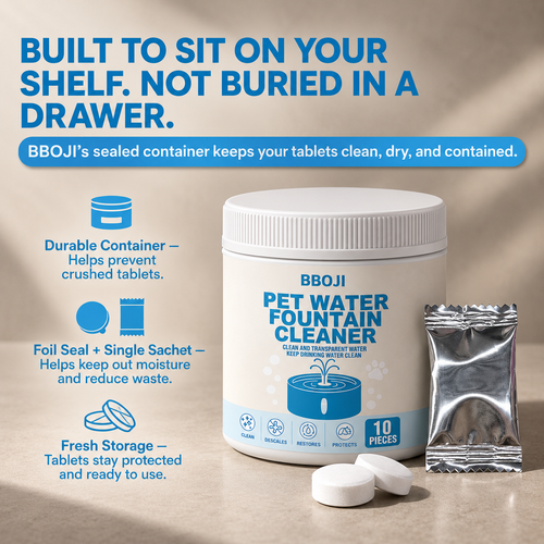 Pet Water Fountain Cleaner Tablets – 10 Count