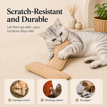Catnip Sisal Kicker Toy for Indoor Cats – Natural Scratch, Bite & Bunny Kick Toy for Bored Cats