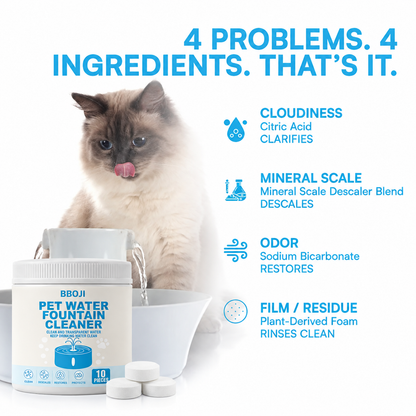 Pet Water Fountain Cleaner Tablets – 10 Count