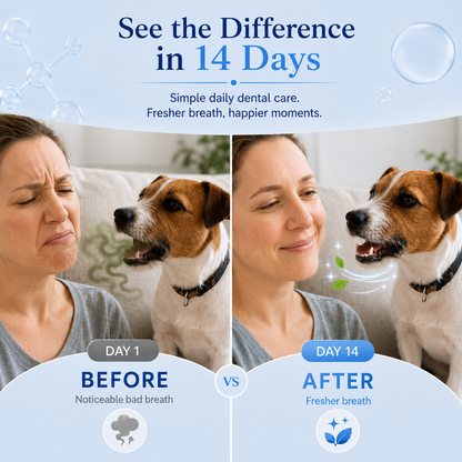 No Brush, No Battle.Dual-Sided Pet Dental Wipes for Dogs & Cats