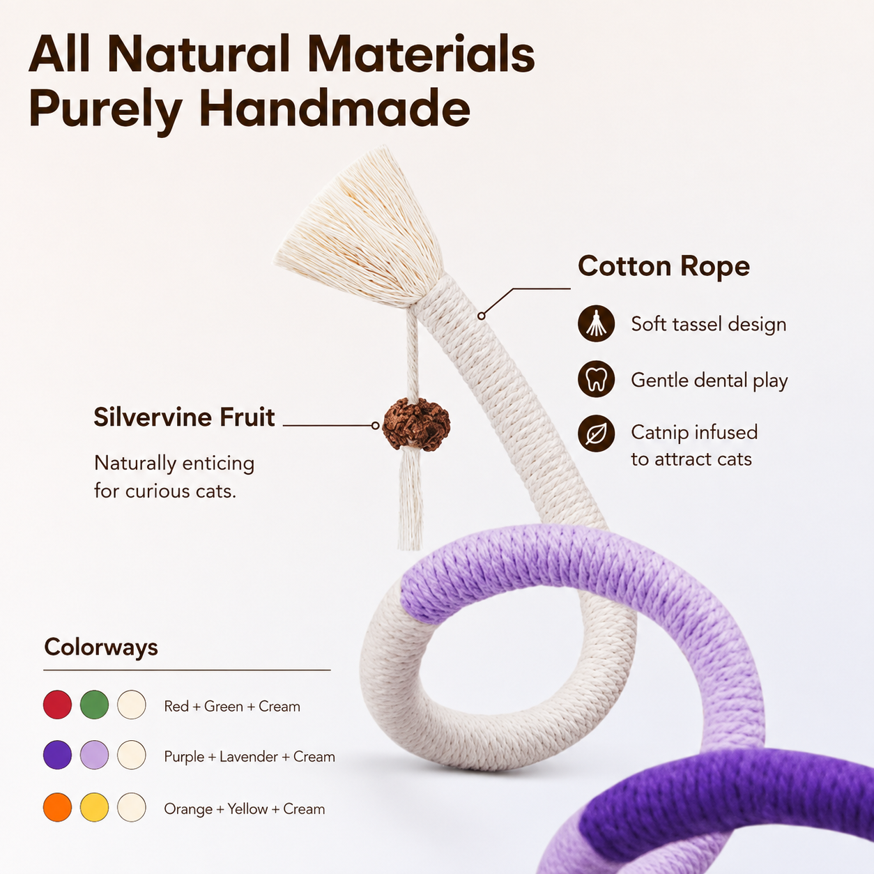 Catnip Cotton Rope Cat Toy – Chew, Play & Bond